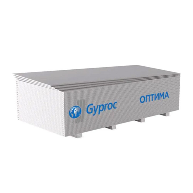 Гипсокартон Gyproc Оптима стеновой обычный 12.5*1200*2500 мм Гипсокартон Gyproc Оптима стеновой обычный 12.5*1200*2500 мм