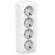 Розетка Schneider Electric Blanca BLNRA011411 4 места с заземлением белая Розетка Schneider Electric Blanca BLNRA011411 4 места с заземлением белая