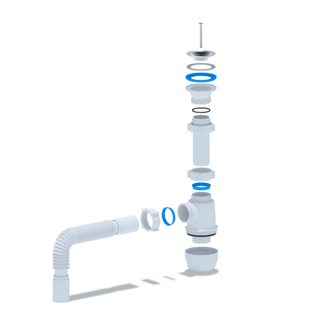 Сифон АНИ пласт A0115 для мойки бутылочный 1 1/2