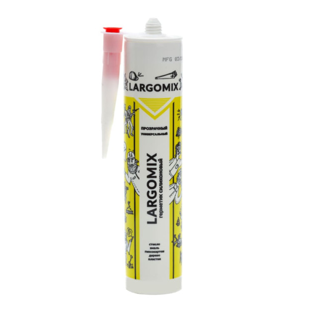 Герметик силиконовый Largomix LRX012 универсальный прозрачный 280 мл