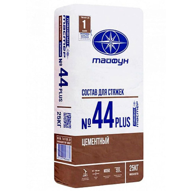 Состав для стяжек Тайфун Мастер №44 Plus 25 кг Состав для стяжек Тайфун Мастер №44 Plus 25 кг