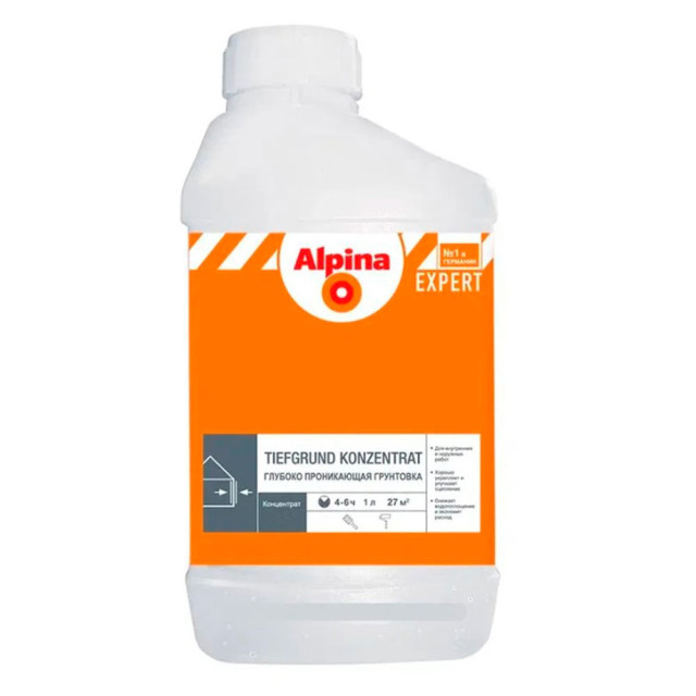 Грунтовка Alpina Expert Tiefgrund Konzentrat 1 л Грунтовка Alpina Expert Tiefgrund Konzentrat 1 л