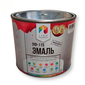 Эмаль Lida ПФ-115 красная 2 кг