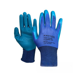 Перчатки нейлоновые Kronex Strong со штампованным латексным покрытием