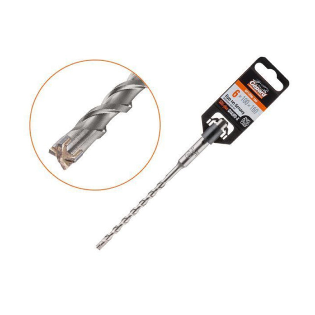 Бур 6*100*160 мм Gepard GP1206-160 Quadro-X SDS-plus Бур 6*100*160 мм Gepard GP1206-160 Quadro-X SDS-plus