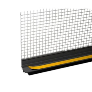 Профиль оконный примыкающий Profigips 6 мм с сеткой 2.4 м графитовый