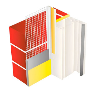 Профиль оконный примыкающий Profigips 6 мм с сеткой 2.4 м графитовый