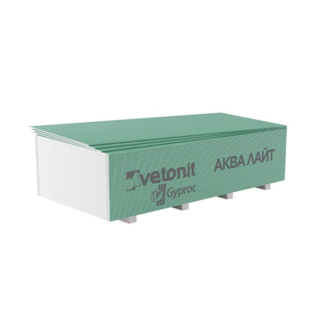 Гипсокартон Vetonit Aqua Lite потолочный влагостойкий 9.5*1200*2500 мм Гипсокартон Vetonit Aqua Lite потолочный влагостойкий 9.5*1200*2500 мм