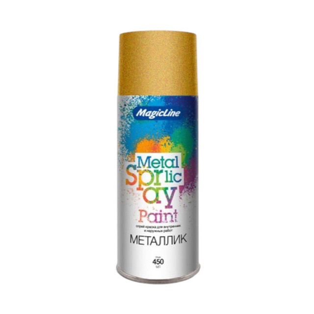 Краска MagicLine 2130 металлик RAL 270M яркое золото 265 г Краска MagicLine 2130 металлик RAL 270M яркое золото 265 г