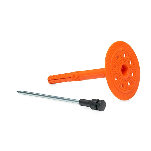 Держатель теплоизоляции ЕКТ VZ011007 10*100 мм со стальным гладким гвоздем с термо-заглушкой DTM+GT-MT