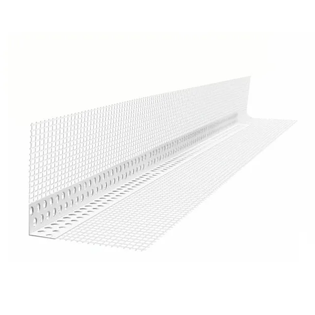 Профиль угловой с сеткой ПВХ 0.8*70*70*3000 мм