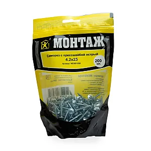 Саморез с прессшайбой 4.2*25 мм Монтаж MD001115 сверло цинк 50 шт