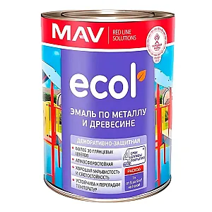 Эмаль MAV Ecol ПФ-115 по металлу и древесине вишневая глянцевая 1 л