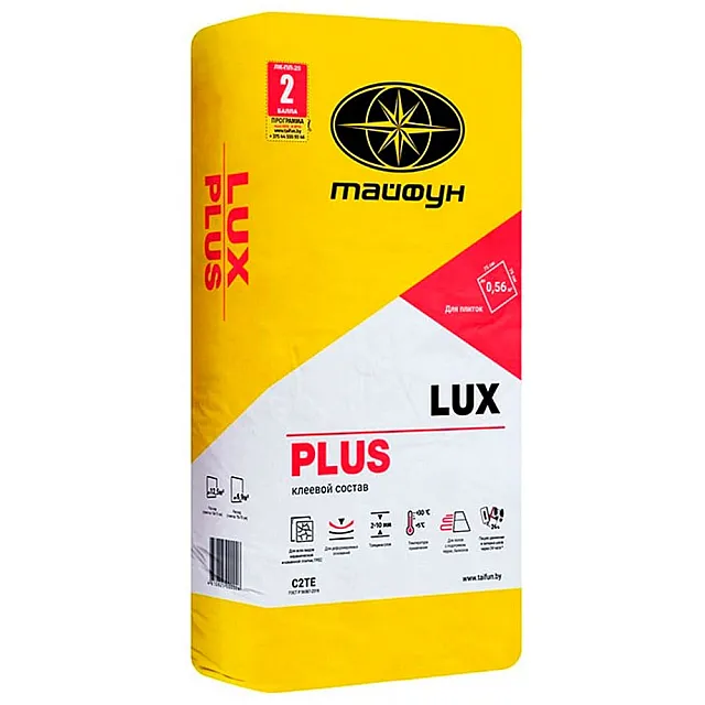Клей для плитки Тайфун Люкс Плюс 25 кг