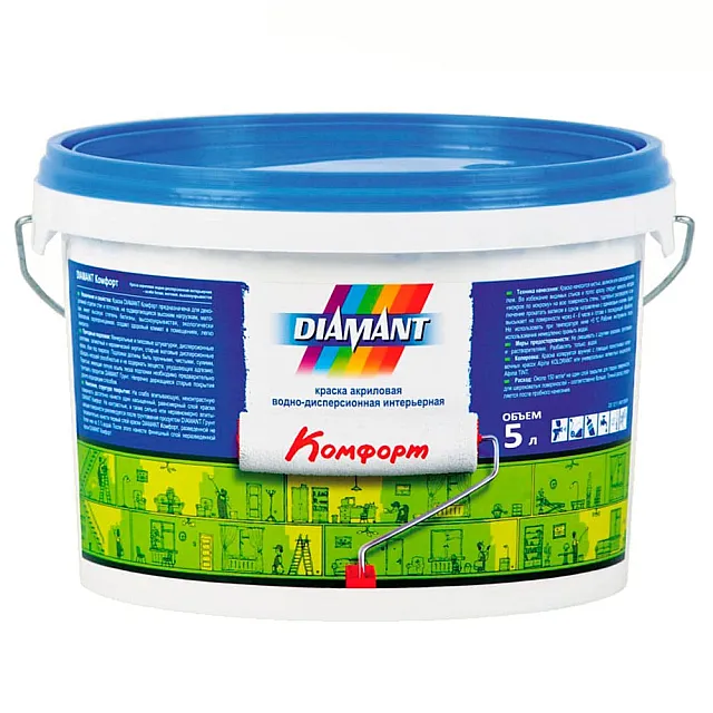Краска Diamant Комфорт белая 5 л