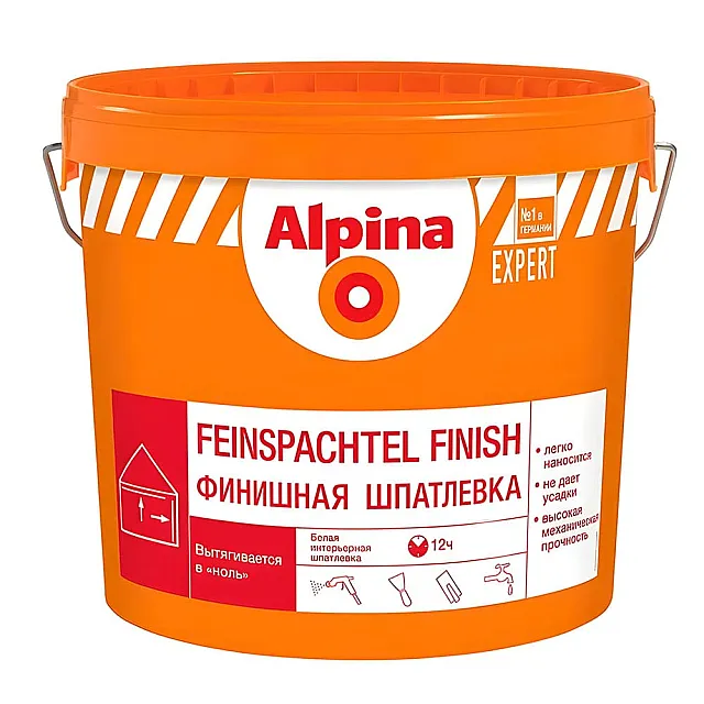 Шпатлевка Alpina Expert Feinspachtel Finish белая 15 кг