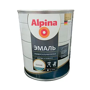 Эмаль универсальная Alpina шелковисто-матовая белая 0.75 л