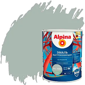 Грунт-эмаль Alpina быстросохнущая по ржавчине RAL 7040 серая 0.75 л
