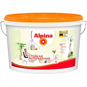 Краска Alpina Стойкая интерьерная База 1 белая 5 л