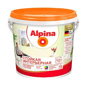 Краска Alpina Стойкая интерьерная База 3 прозрачная 0.85 л