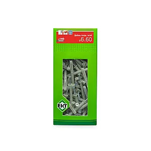 Дюбель быстрого монтажа ЕКТ BW000007 6*60 мм с гвоздевым шурупом потай нейлон 140 шт