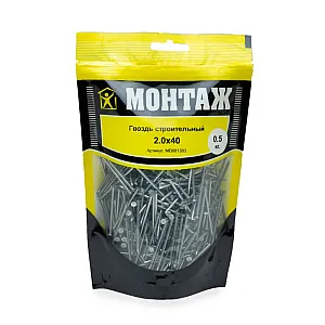 Гвоздь строительный 2*40 мм Монтаж MD001303 0.5 кг