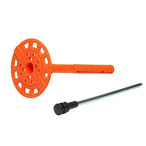 Дюбель тарельчатый ЕКТ 10*180 мм со стальным гвоздем с термоголовкой DTI-10 250 шт