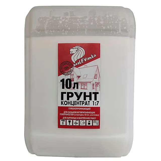 Грунт Malevanka Концентрат 1:7 для наружных и внутренних работ 10 л