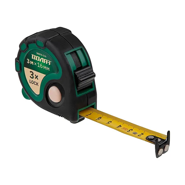 Рулетка Волат 20070-316 обрезиненный корпус 3 м*16 мм