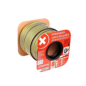 Уплотнитель Starfix SF1013-03 профиль D 9*8 мм черный