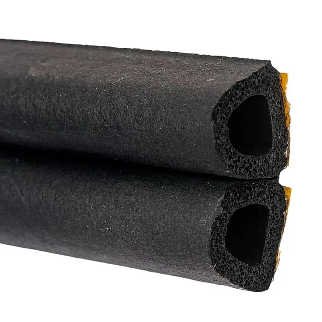 Уплотнитель гаражный Starfix SF1016-02 сдвоенный профиль D 12*10 мм черный