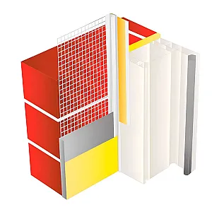 Профиль оконный примыкающий Profigips 6 мм с сеткой 2.4 м графитовый