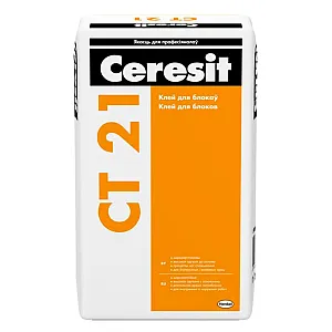 Клей для блоков Ceresit СТ 21 цементная 25 кг