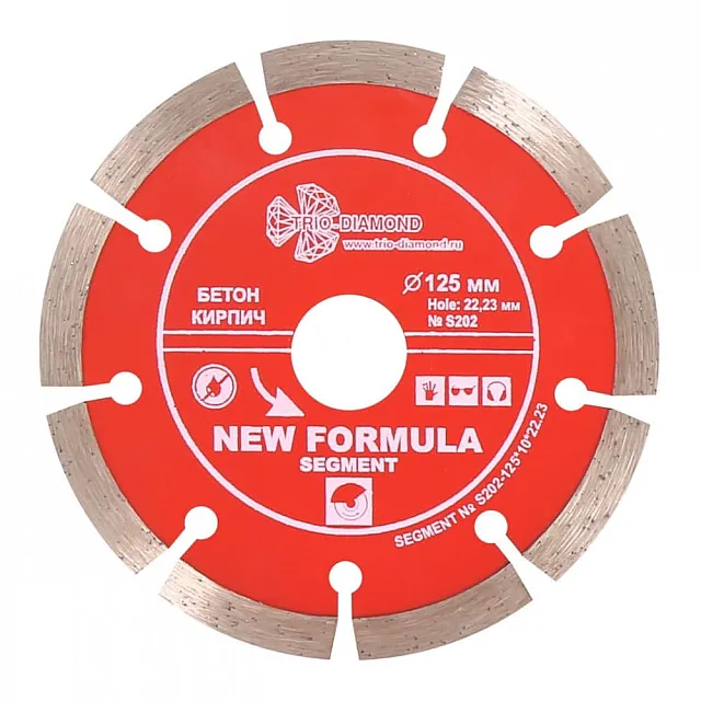 Алмазный круг Trio-Diamond S202 New Formula Segment 125*22.23 мм